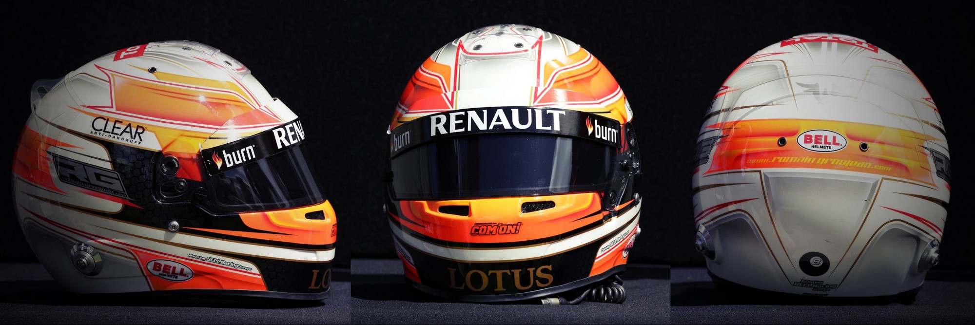 Шлем Романа Грожана на сезон 2011 года | 2011 helmet of Romain Grosjean