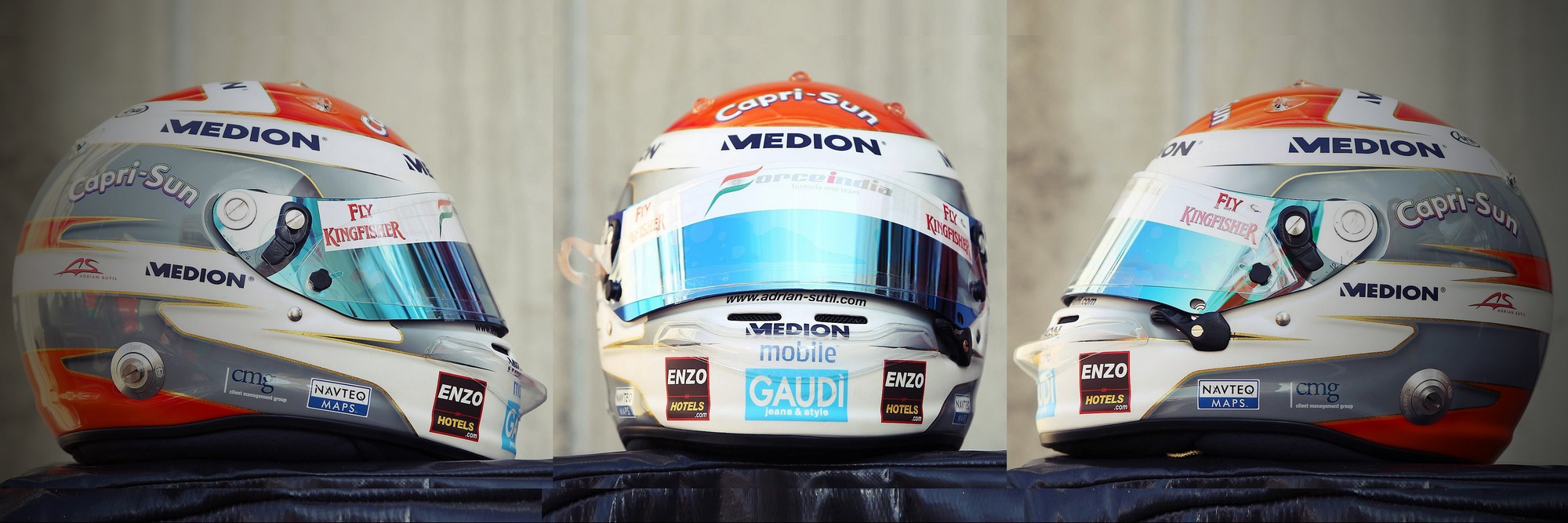 Шлем Адриана Сутиля на Гран-При Испании 2011 года | 2011 Spanish Grand Prix helmet of Adrian Sutil