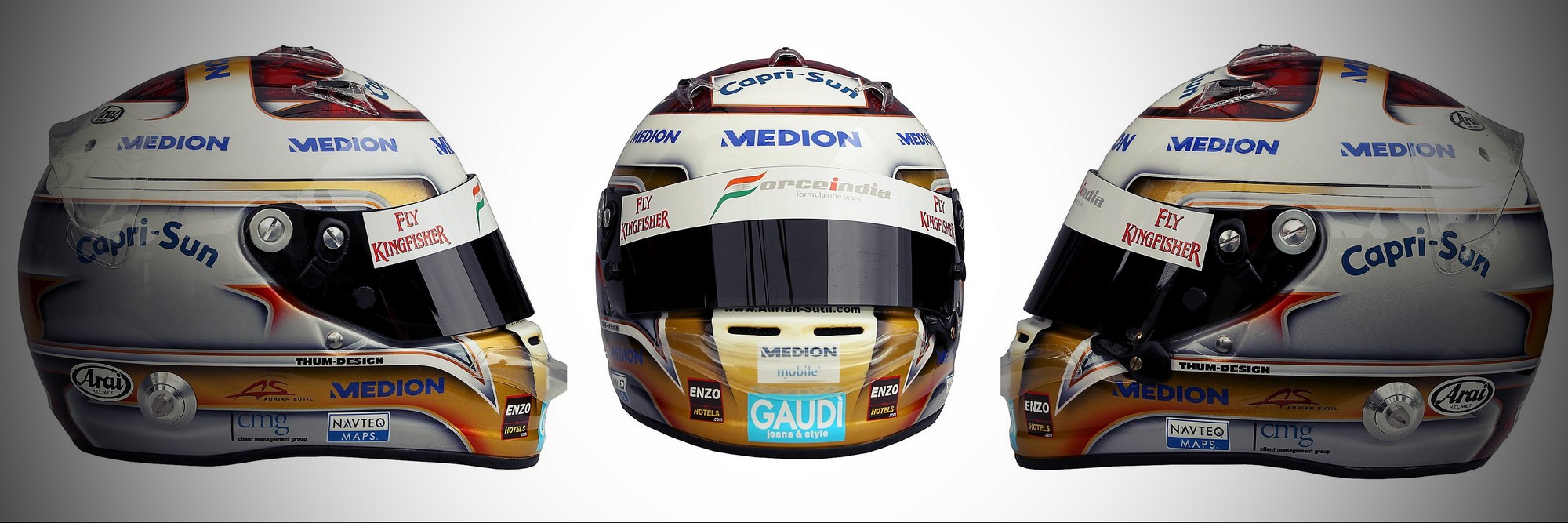 Шлем Адриана Сутиля на сезон 2011 года | 2011 helmet of Adrian Sutil