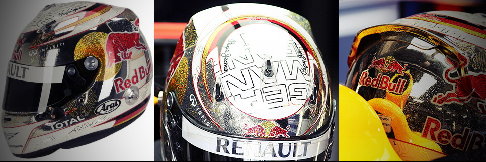 Шлем Себастьяна Феттеля на Гран-При Германии 2011 | 2011 German Grand Prix helmet of Sebastian Vettel