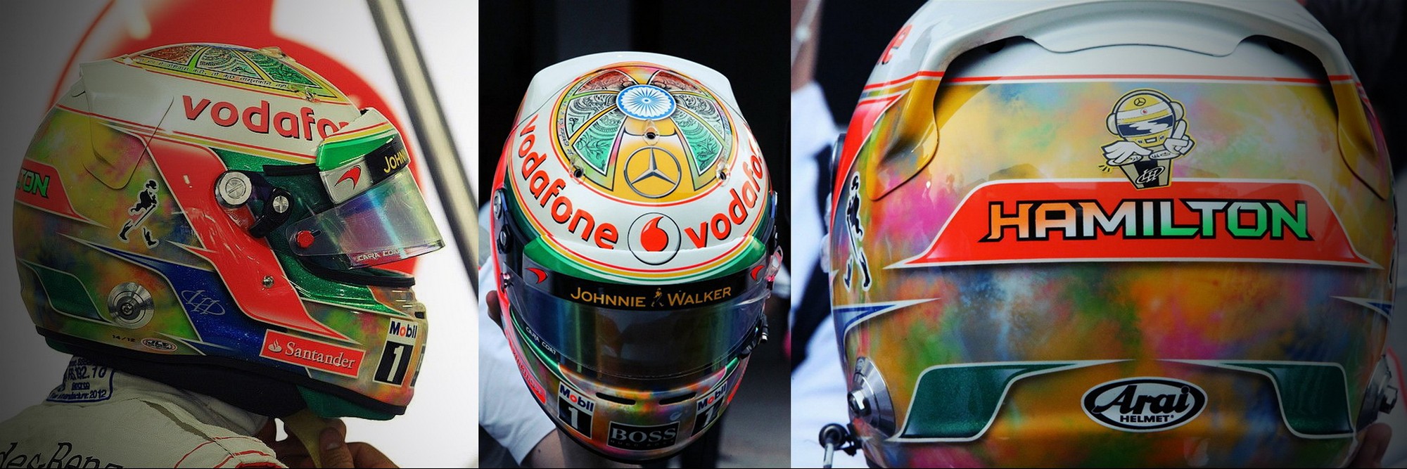Шлем Льюиса Хэмилтона на Гран-При Индии 2012 | 2012 Indian Grand Prix helmet of Lewis Hamilton