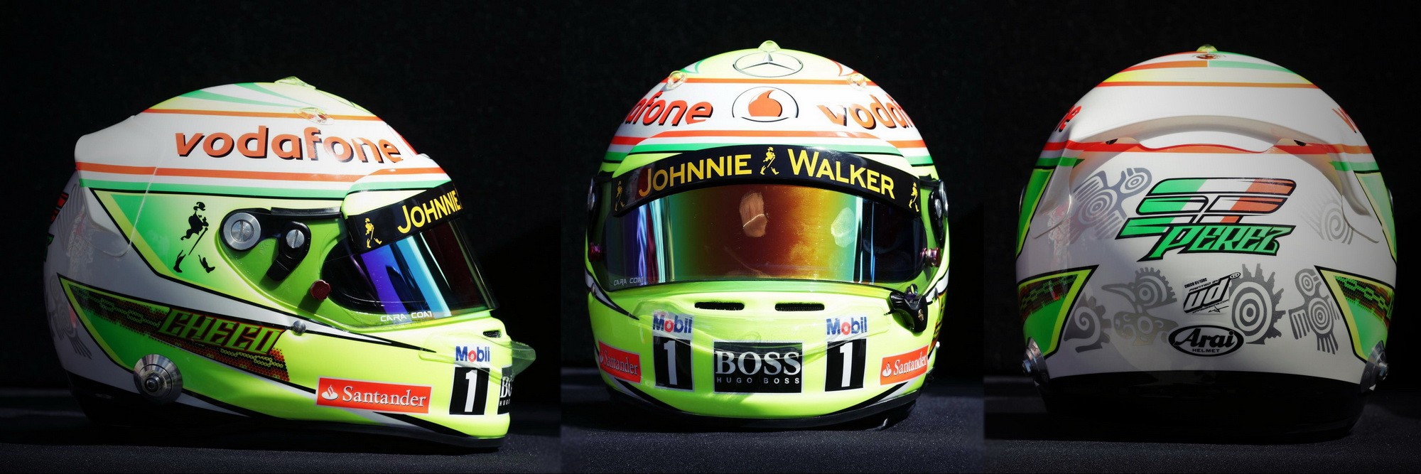 Шлем Серхио Переса на сезон 2013 года | 2013 helmet of Sergio Perez