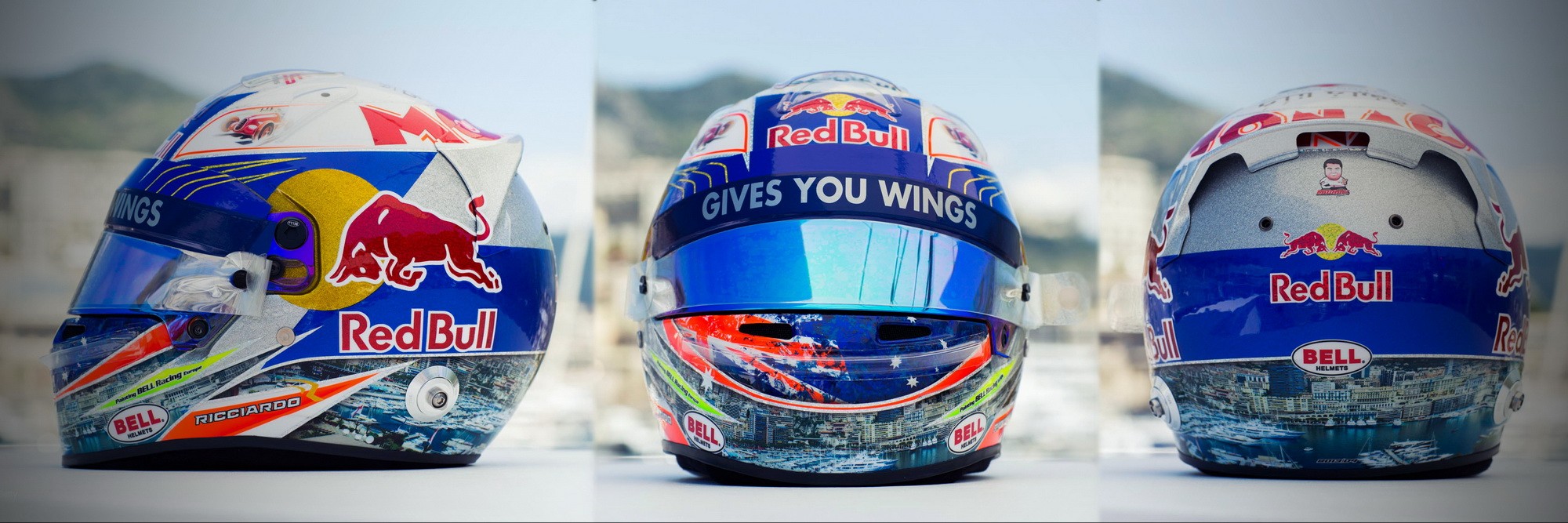 Шлем Даниэля Риккьярдо на Гран-При Монако 2013 | 2013 Monaco Grand Prix helmet of Daniel Ricciardo
