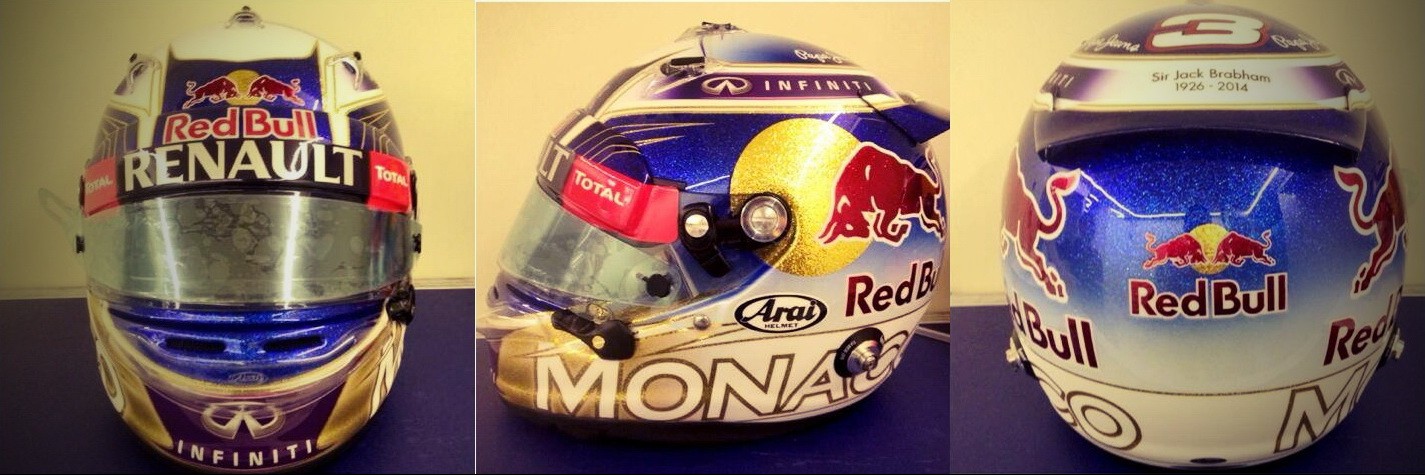 Шлем Даниэля Риккьярдо на Гран-При Монако 2014 | 2014 Monaco Grand Prix helmet of Daniel Ricciardo