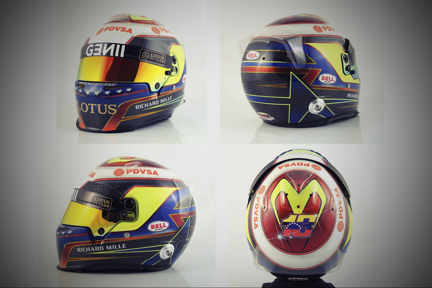 Шлем Пастора Мальдонадо на сезон 2015 года | 2015 helmet of Pastor Maldonado