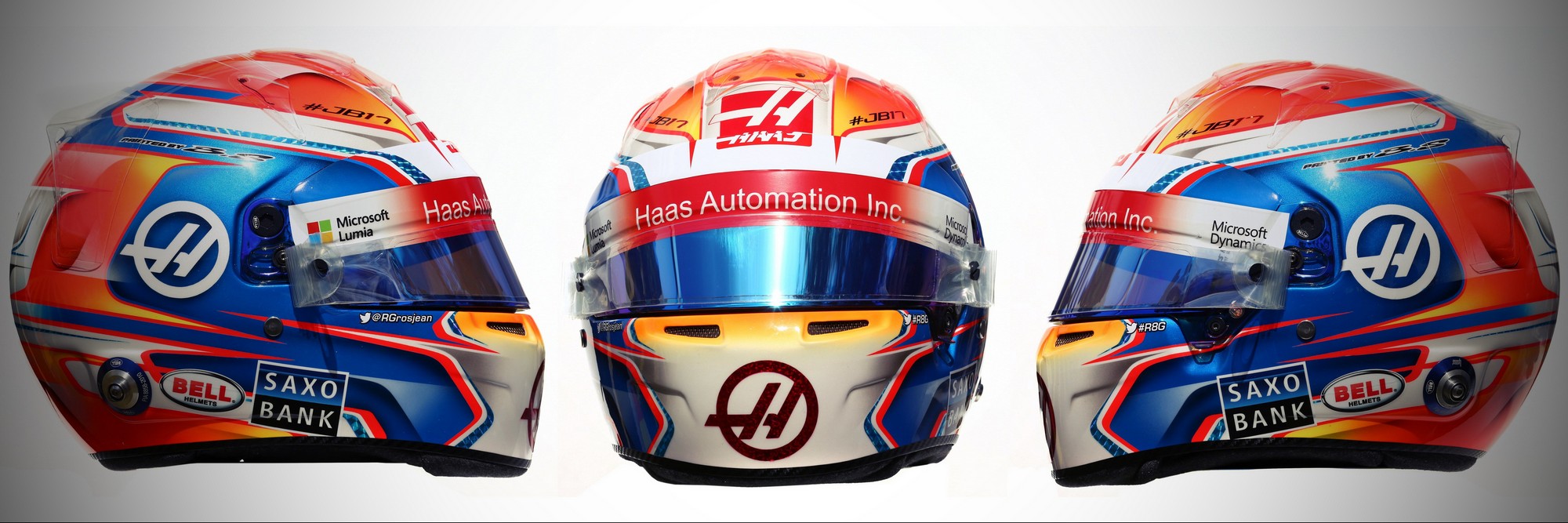Шлем Романа Грожана на сезон 2016 года | 2016 helmet of Romain Grosjean