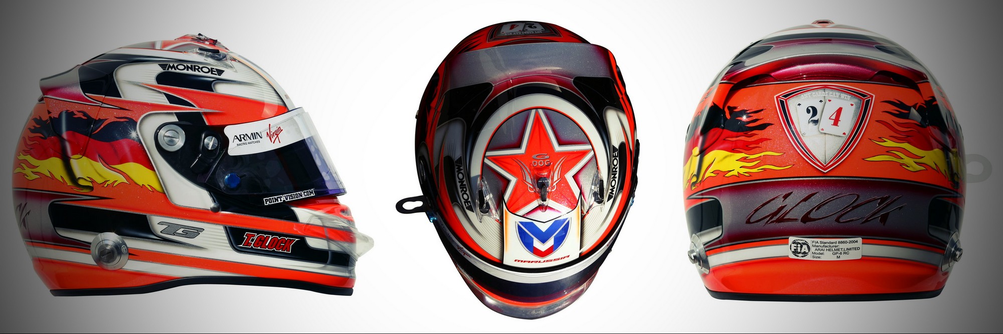 Шлем Тимо Глока на сезон 2011 года | 2011 helmet of Timo Glock