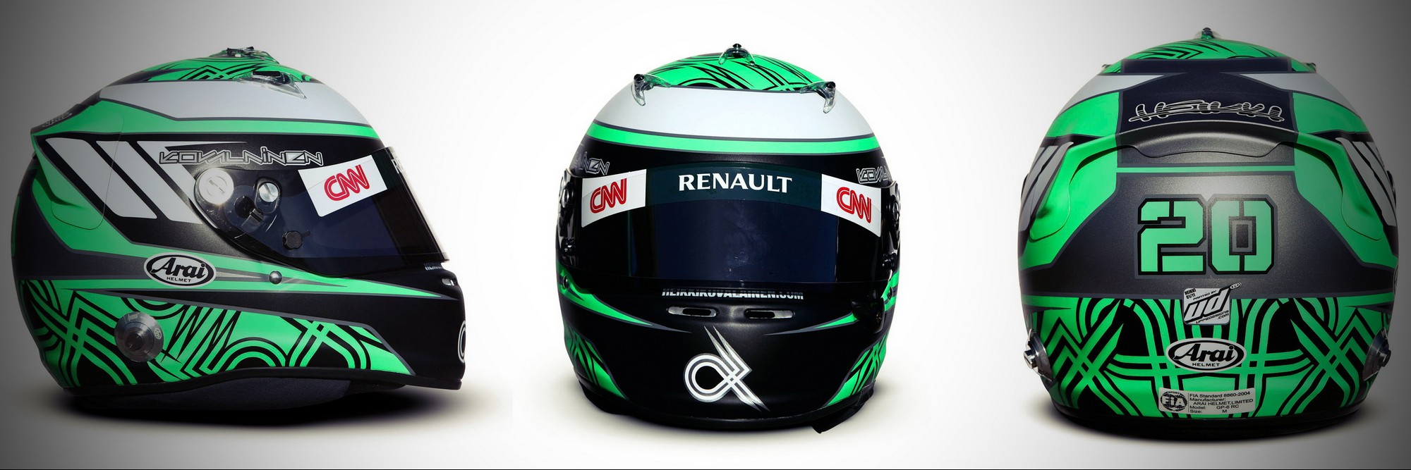 Шлем Хейкки Ковалайнена на сезон 2011 года | 2011 helmet of Heikki Kovalainen