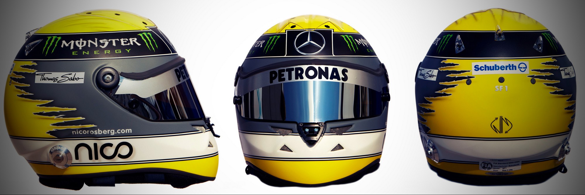 Шлем Нико Росберга на сезон 2011 года | 2011 helmet of Nico Rosberg