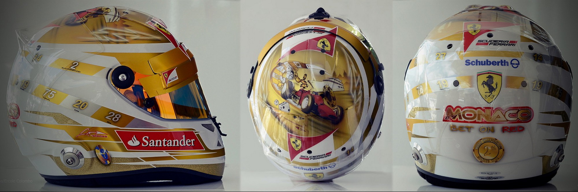 Шлем Фернандо Алонсо на Гран-При Монако 2012 | 2012 Monaco Grand Prix helmet of Fernando Alonso