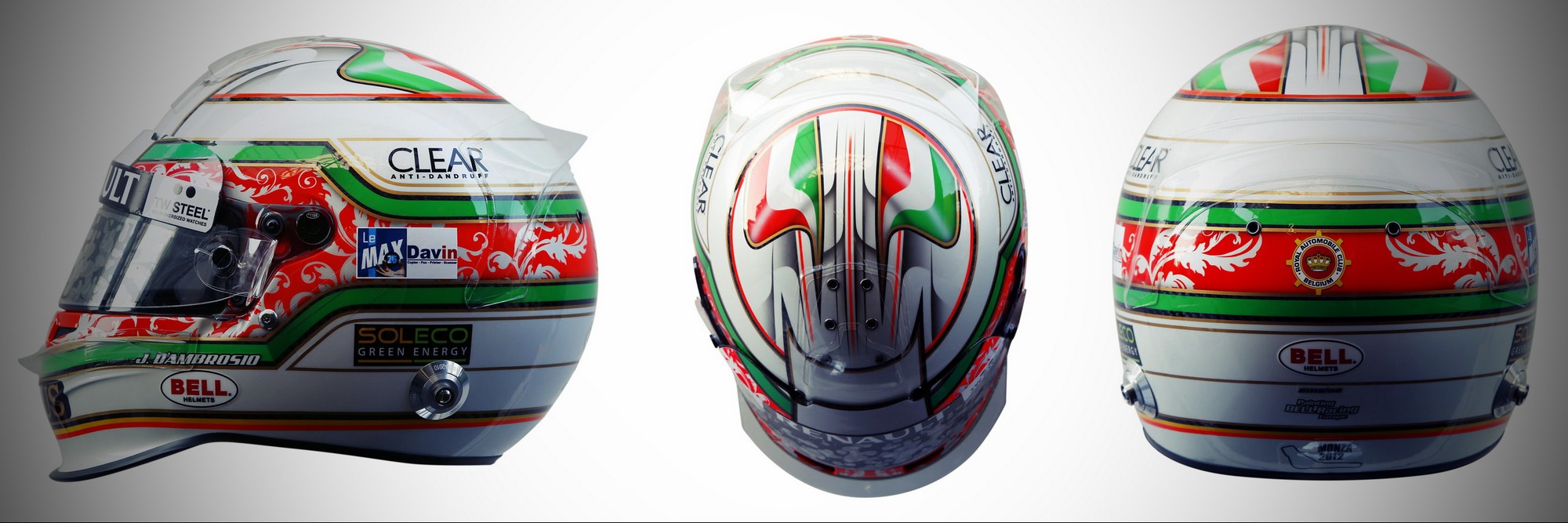 Шлем Жерома д'Амброзио на Гран-При Италии 2012 года | 2012 Italian Grand Prix helmet of Jerome d'Ambrosio