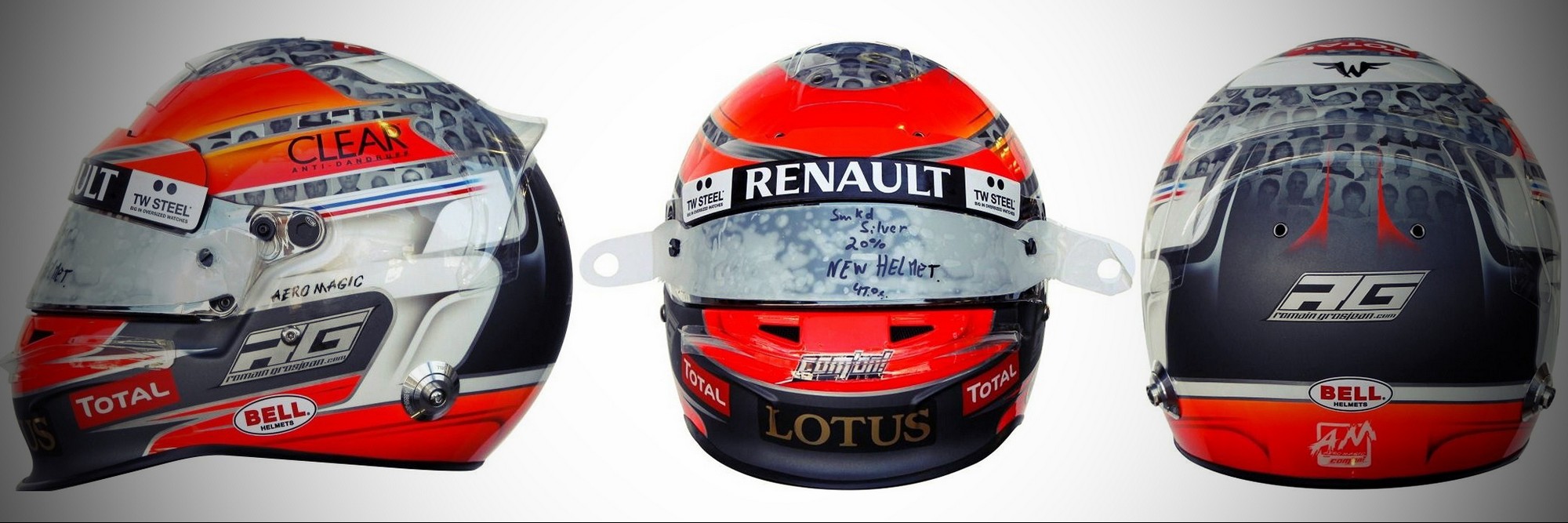 Шлем Романа Грожана на Гран-При Бразилии 2012 | 2012 Brazilian Grand Prix helmet of Romain Grosjean