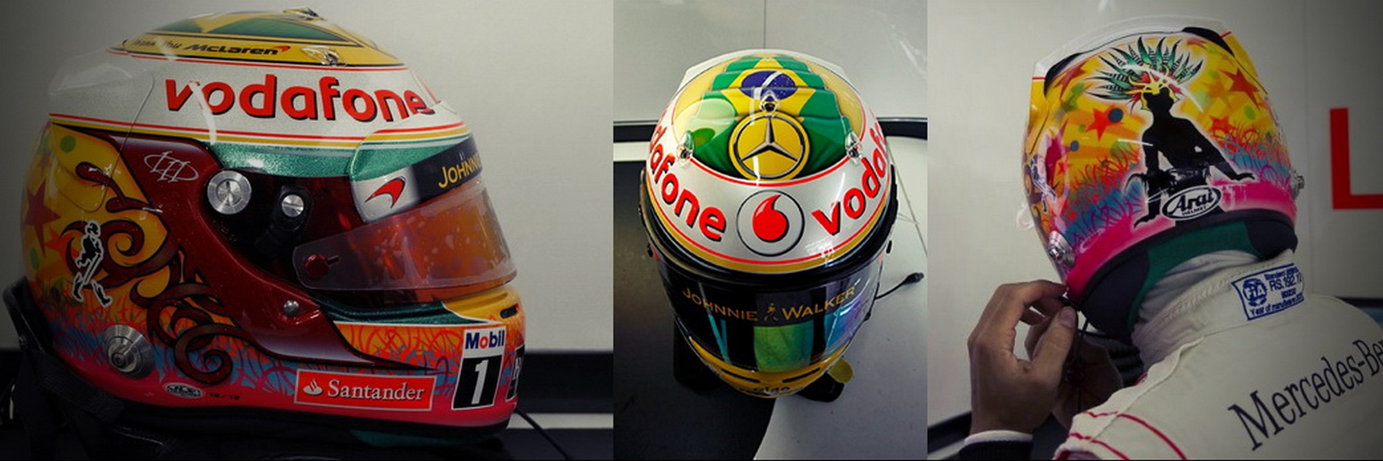 Шлем Льюиса Хэмилтона на Гран-При Бразилии 2012 | 2012 Brazilian Grand Prix helmet of Lewis Hamilton