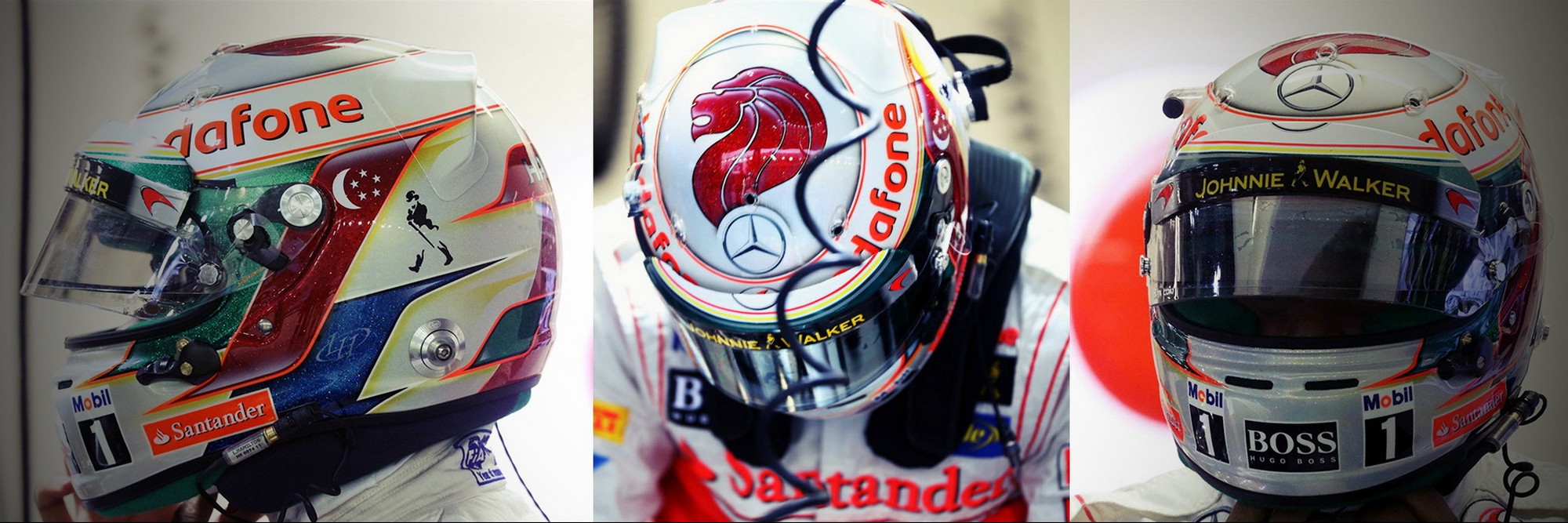 Шлем Льюиса Хэмилтона на Гран-При Сингапура 2012 | 2012 Singapore Grand Prix helmet of Lewis Hamilton