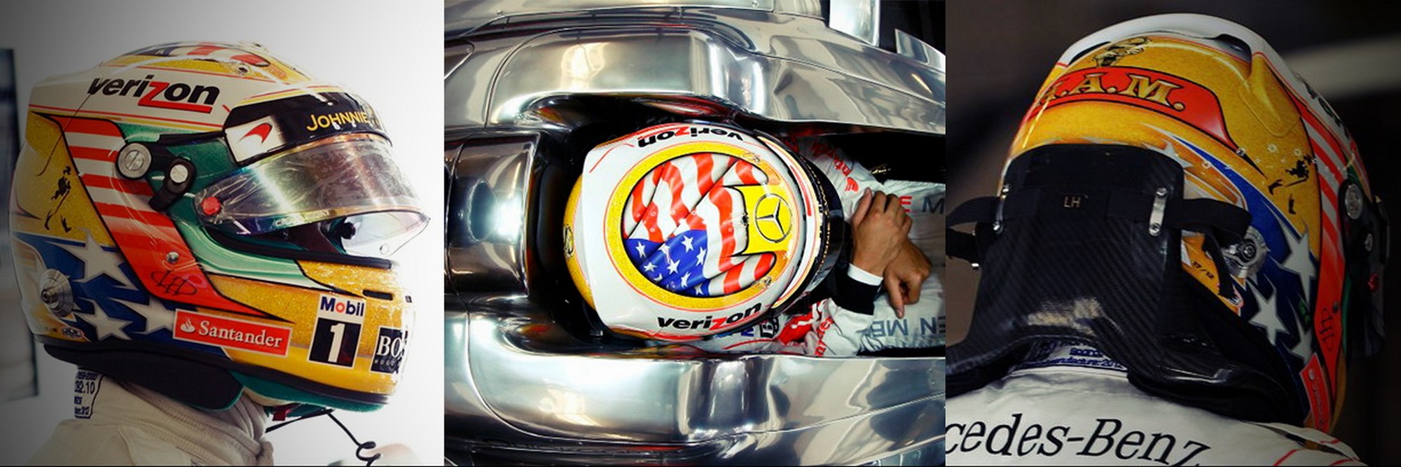 Шлем Льюиса Хэмилтона на Гран-При США 2012 | 2012 USA Grand Prix helmet of Lewis Hamilton