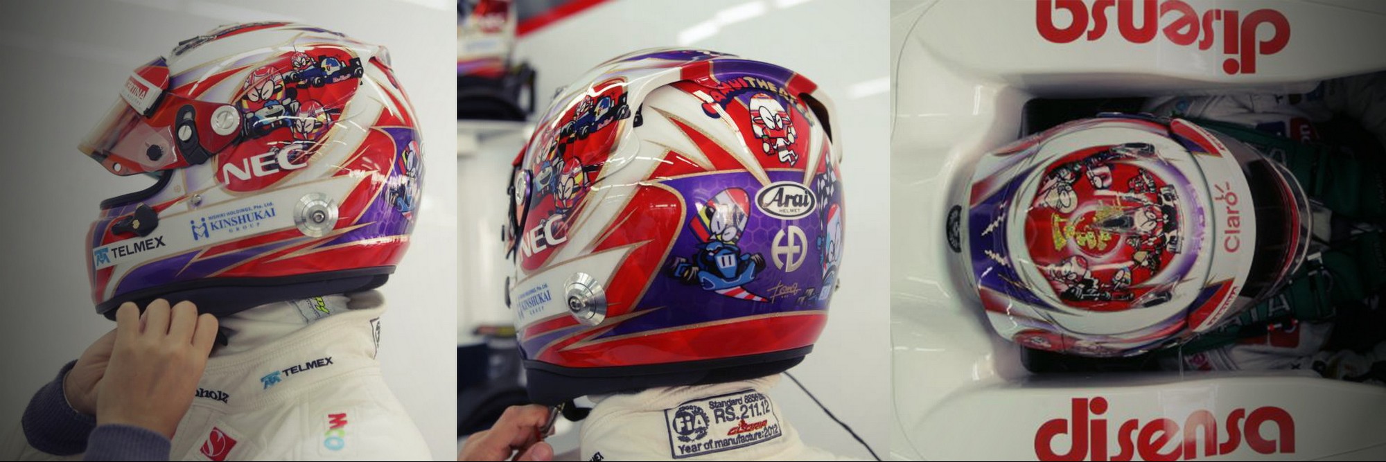 Шлем Камуи Кобаяши на Гран-При Кореи 2012 года | 2012 Korean Grand Prix helmet of Kamui Kobayashi