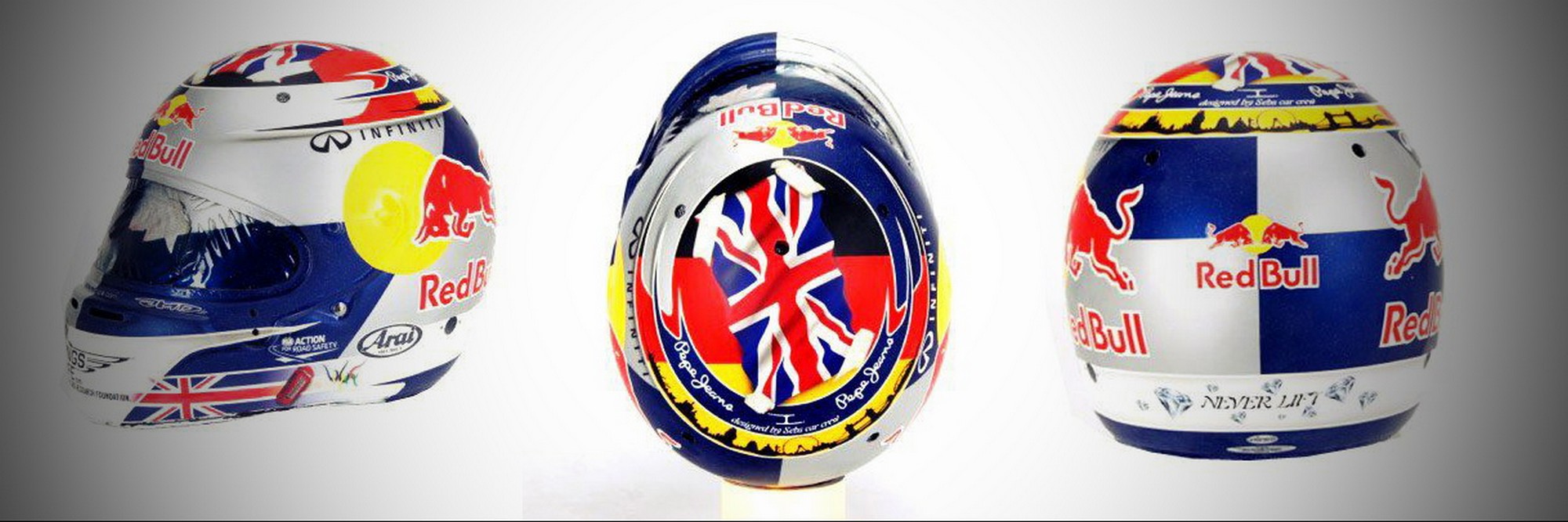 Шлем Себастьяна Феттеля на Гран-При Великобритании 2012 | 2012 British Grand Prix helmet of Sebastian Vettel