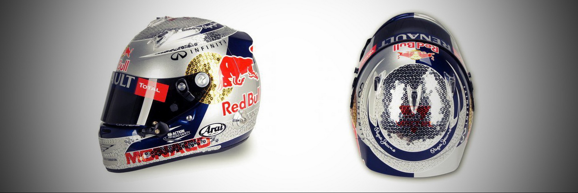 Шлем Себастьяна Феттеля на Гран-При Монако 2012 | 2012 Monaco Grand Prix helmet of Sebastian Vettel