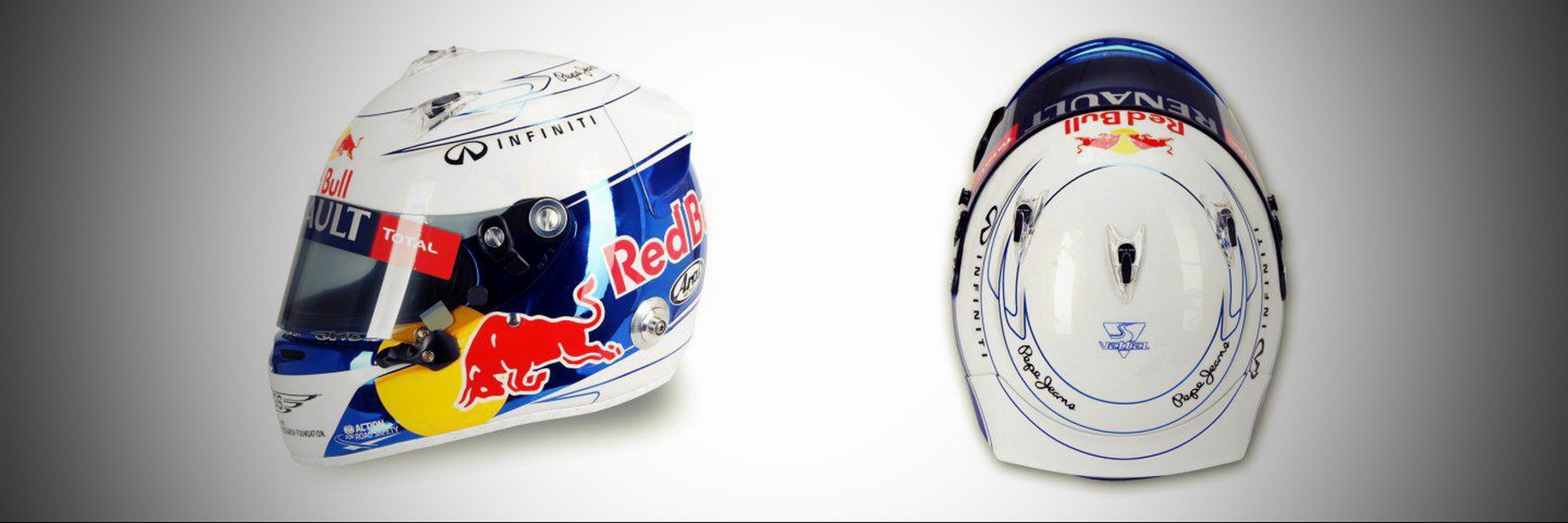 Шлем Себастьяна Феттеля на Гран-При Испании 2012 | 2012 Spanish Grand Prix helmet of Sebastian Vettel