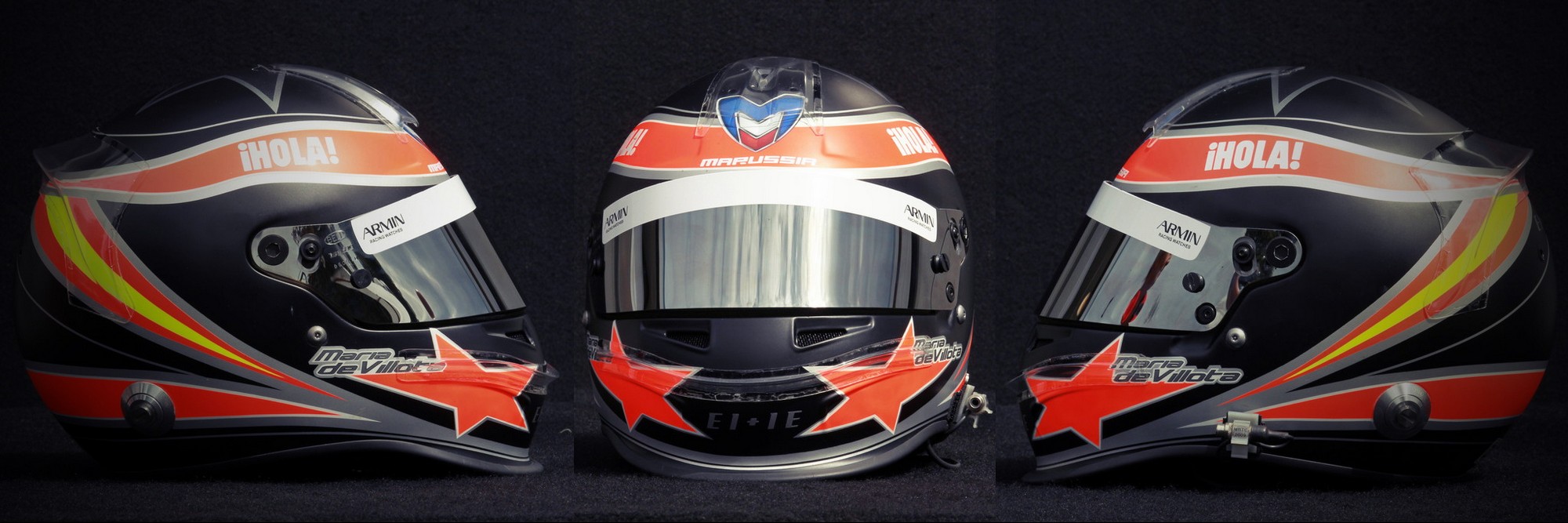 Шлем Марии де Вийотта на сезон 2012 года | 2012 helmet of Maria de Villota