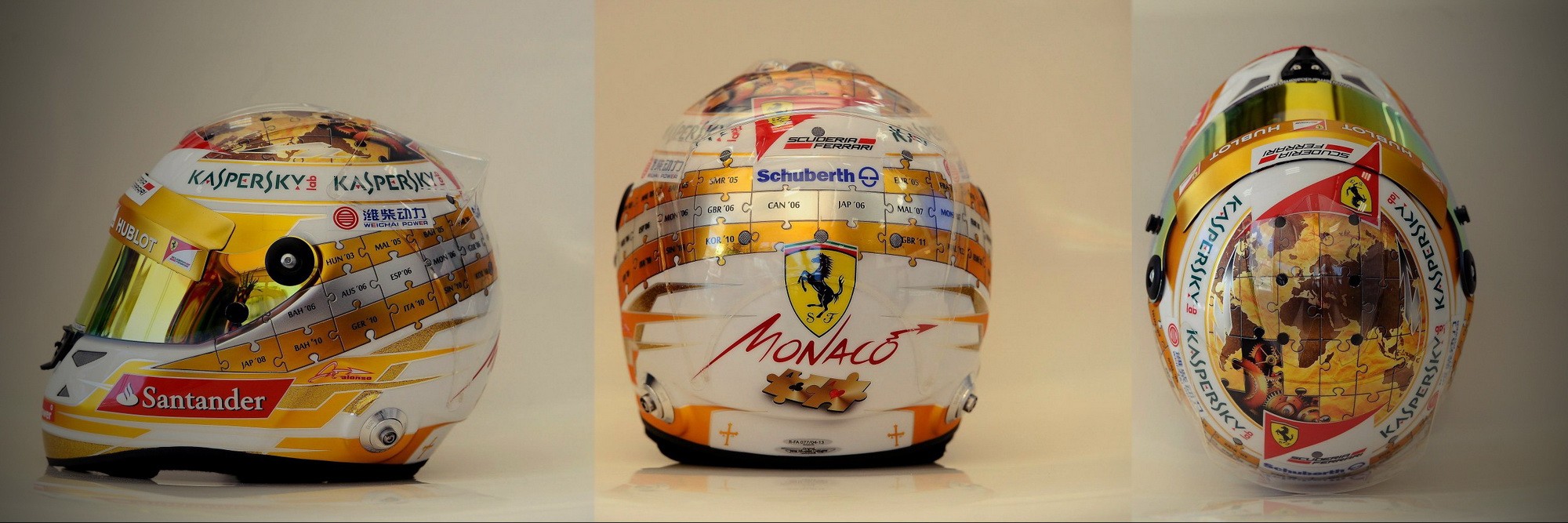 Шлем Фернандо Алонсо на Гран-При Монако 2013 | 2013 Monaco Grand Prix helmet of Fernando Alonso