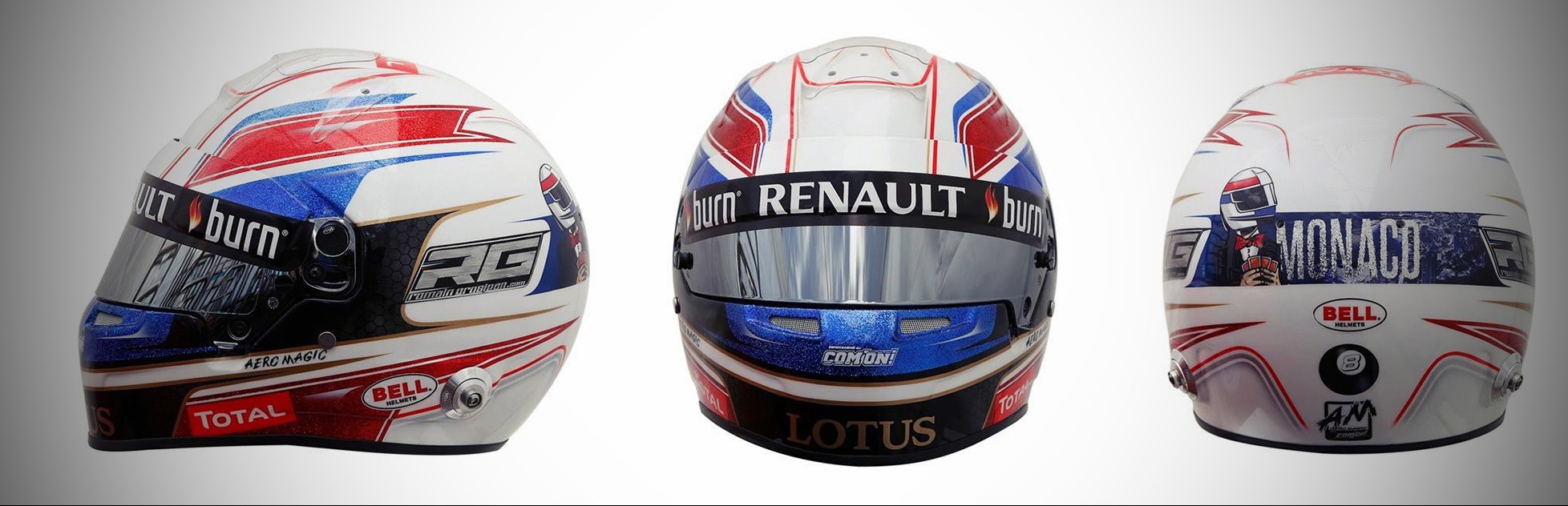 Шлем Романа Грожана на Гран-При Монако 2013 | 2013 Monaco Grand Prix helmet of Romain Grosjean