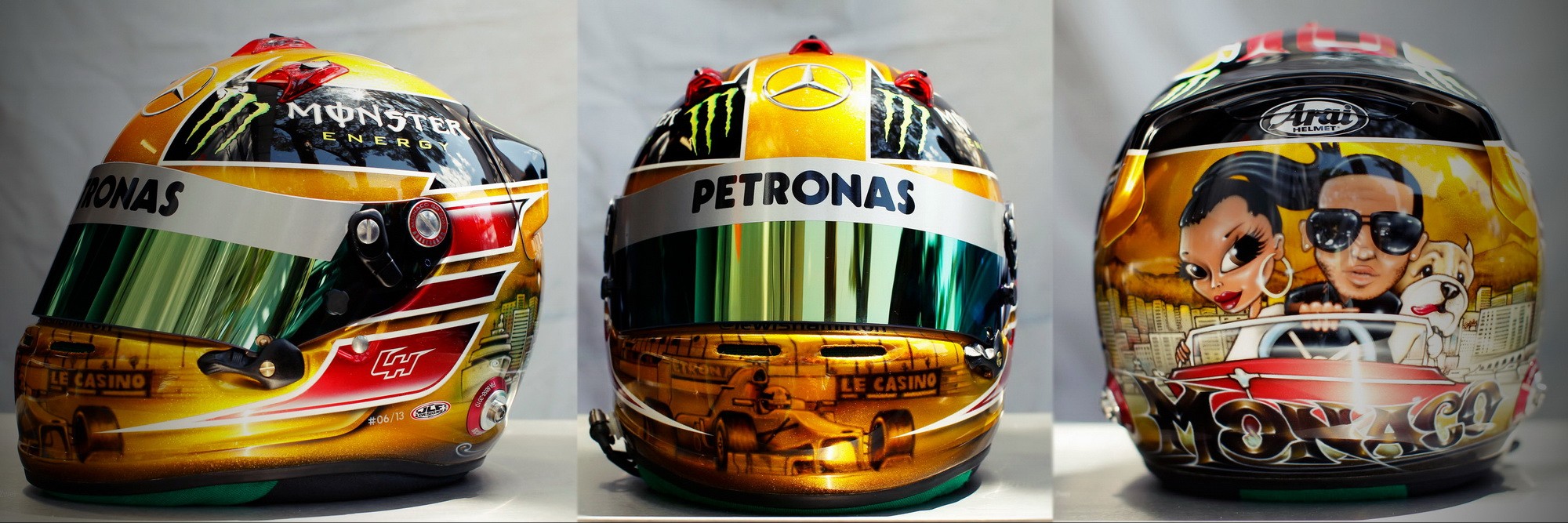 Шлем Льюиса Хэмилтона на Гран-При Монако 2013 | 2013 Monaco Grand Prix helmet of Lewis Hamilton