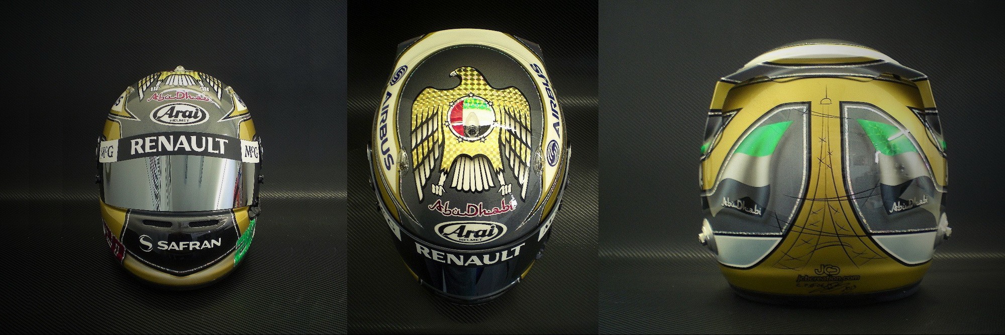 Шлем Шарля Пика на Гран-При Абу-Даби 2013 | 2013 Abu Dhabi Grand Prix helmet of Charles Pic