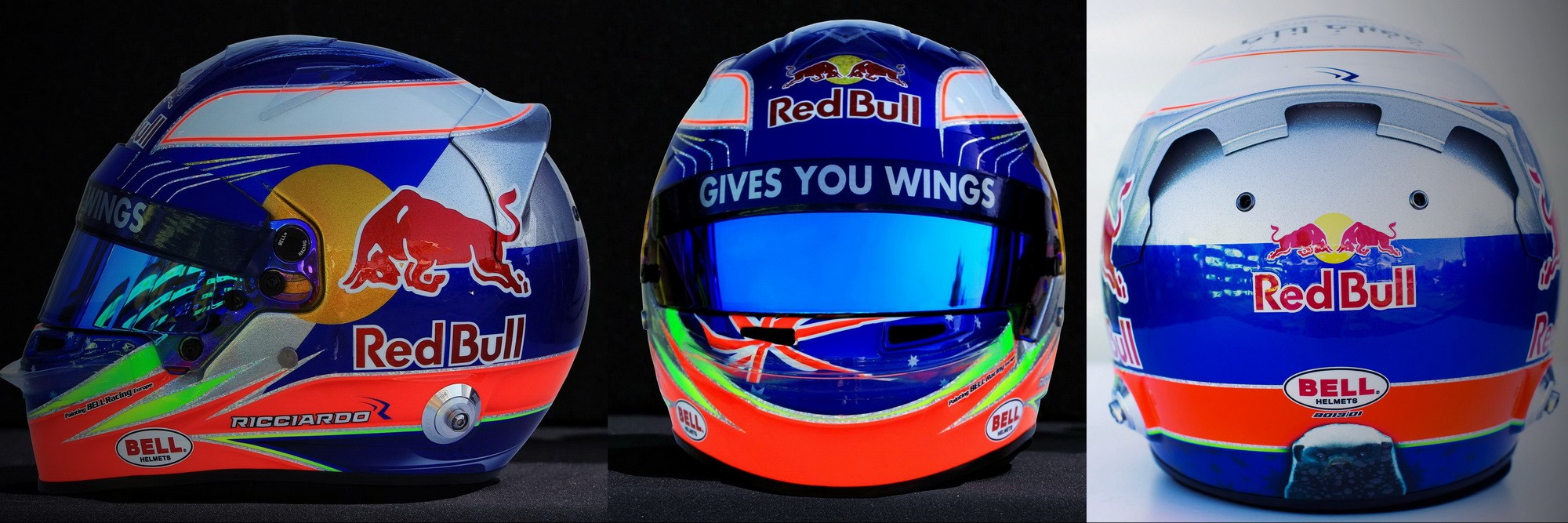 Шлем Даниэля Риккьярдо на сезон 2013 года | 2013 helmet of Daniel Ricciardo