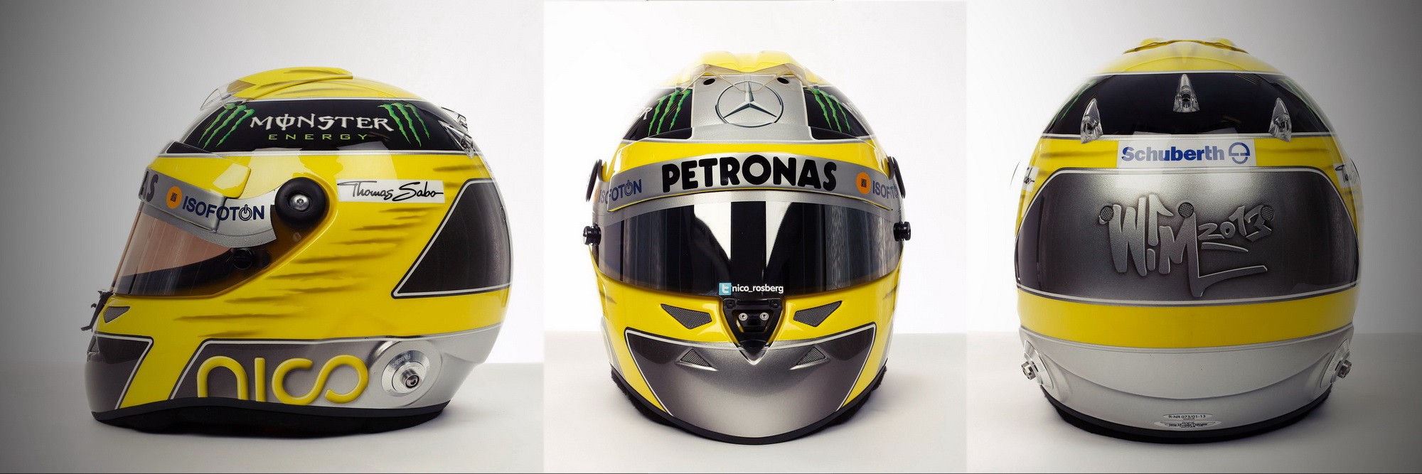 Шлем Нико Росберга на сезон 2013 года | 2013 helmet of Nico Rosberg