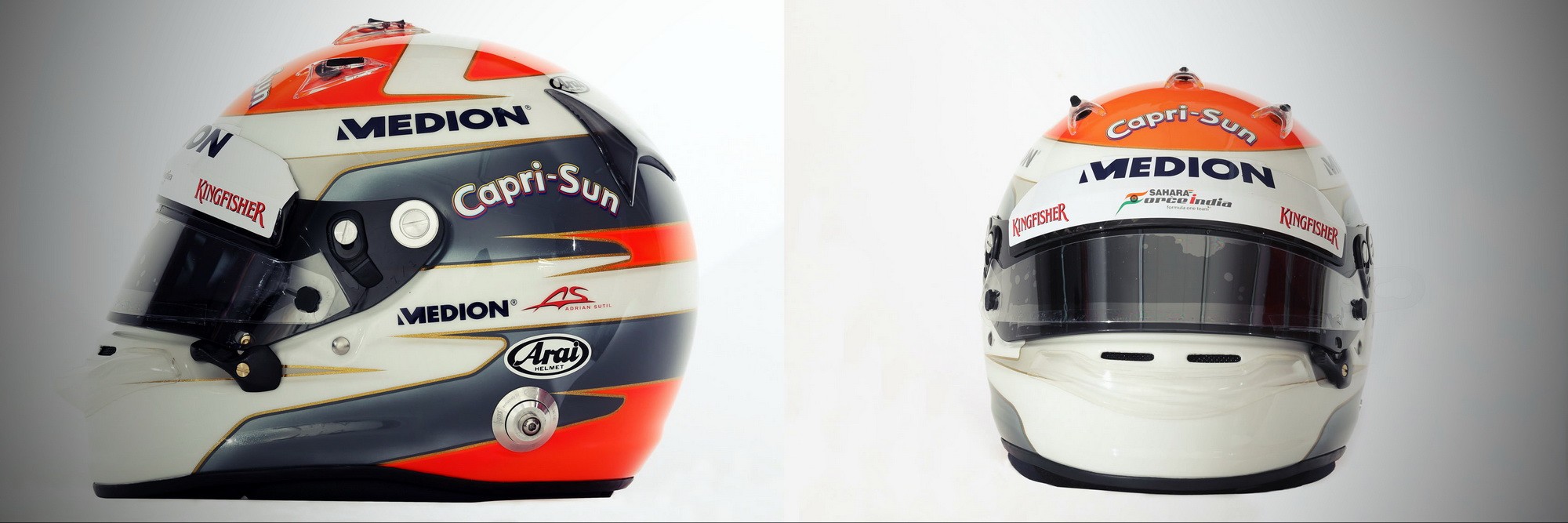 Шлем Адриана Сутиля на сезон 2013 года | 2013 helmet of Adrian Sutil