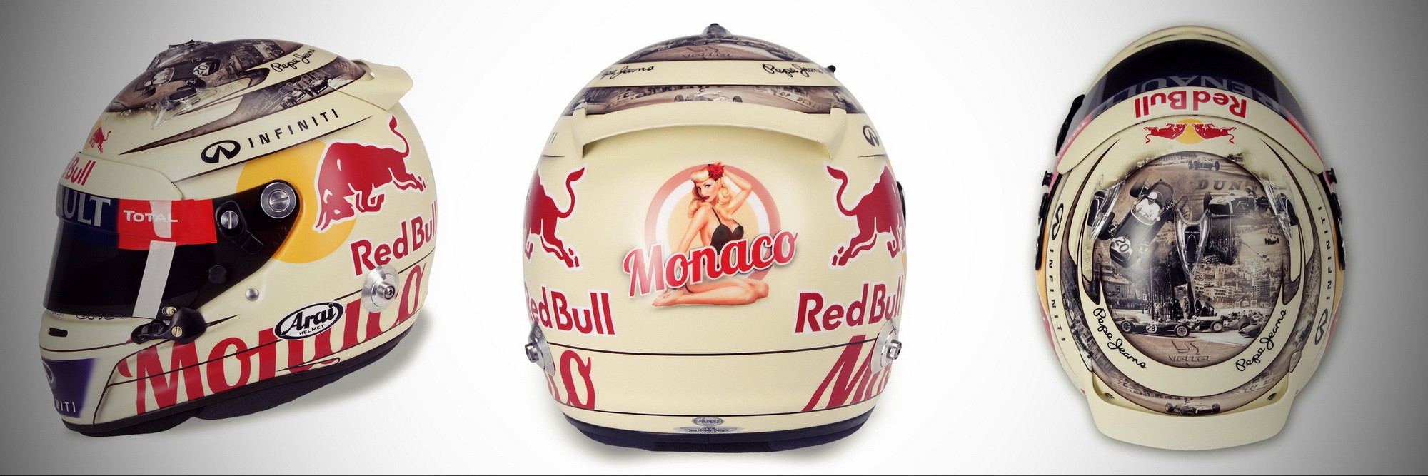 Шлем Себастьяна Феттеля на Гран-При Монако 2013 | 2013 Monaco Grand Prix helmet of Sebastian Vettel