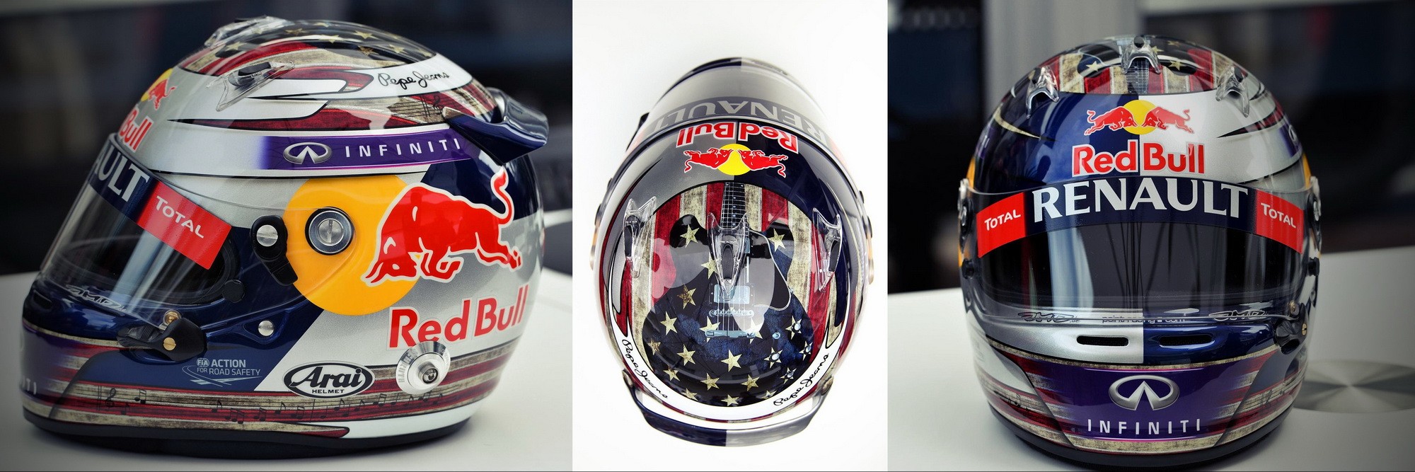 Шлем Себастьяна Феттеля на Гран-При США 2013 | 2013 USA Grand Prix helmet of Sebastian Vettel
