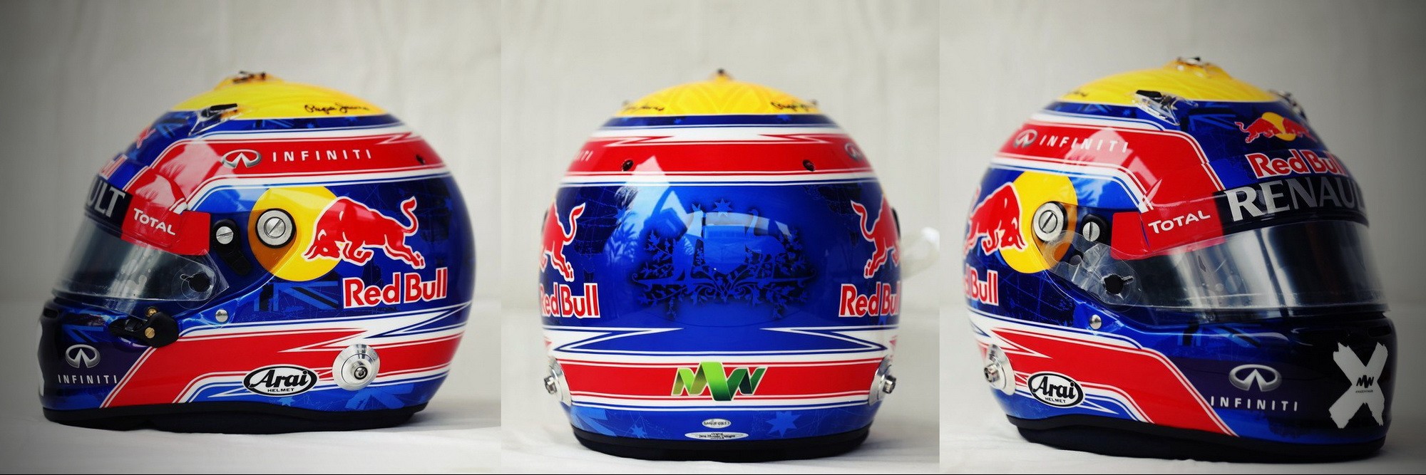 Шлем Марка Уэббера на Гран-При Бразилии 2013 | 2013 Brazilian Grand Prix helmet of Mark Webber