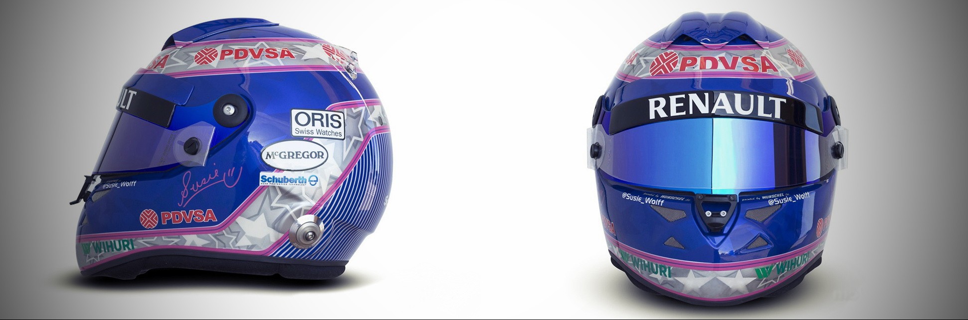 Шлем Сюзи Вольфф на сезон 2013 года | 2013 helmet of Susie Wolff