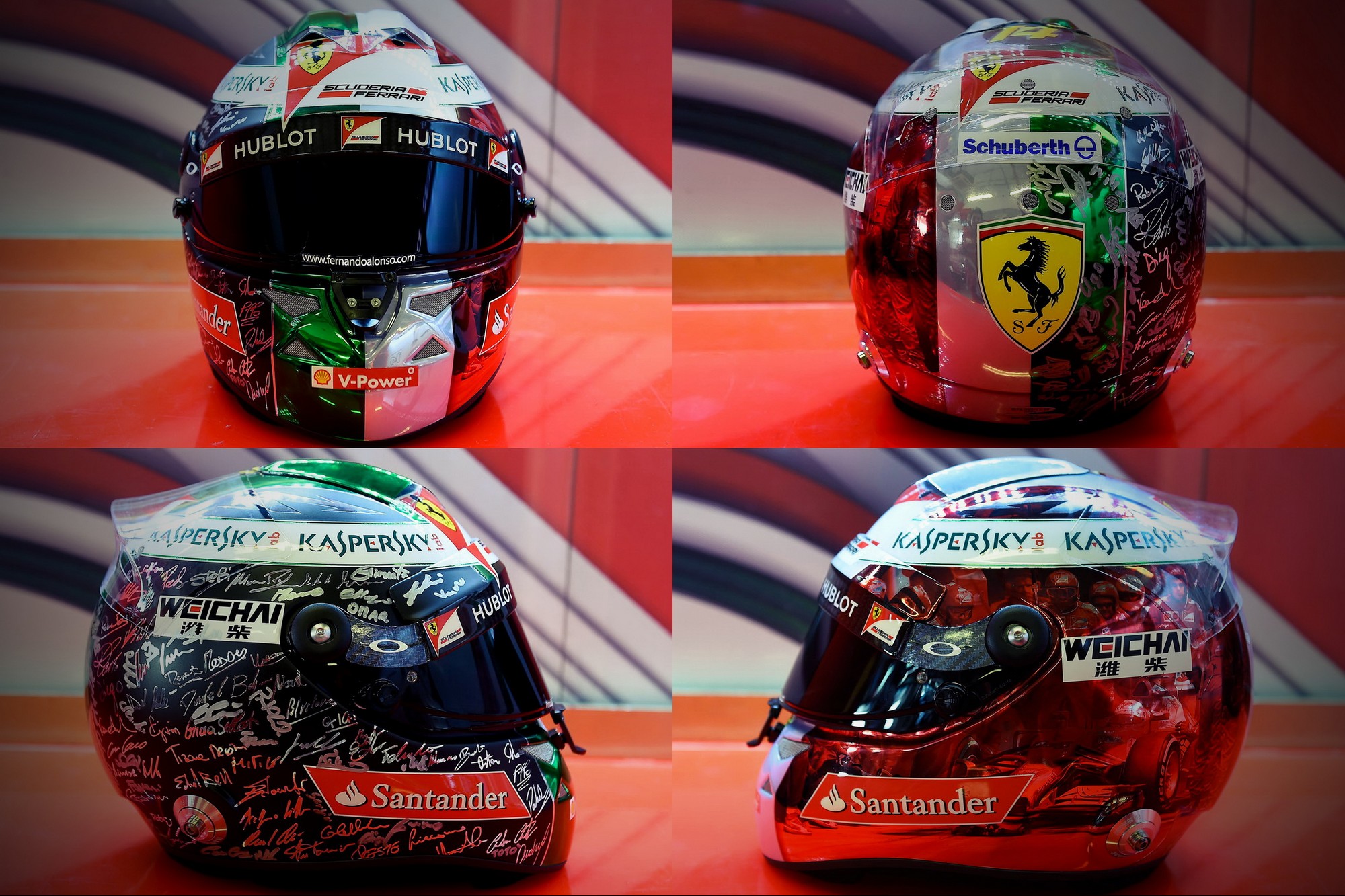 Шлем Фернандо Алонсо на Гран-При Абу-Даби 2014 года | 2014 Abu Dhabi Grand Prix helmet of Fernando Alonso