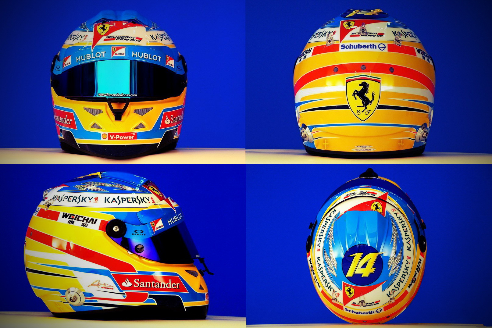 Шлем Фернандо Алонсо на сезон 2014 года | 2014 helmet of Fernando Alonso