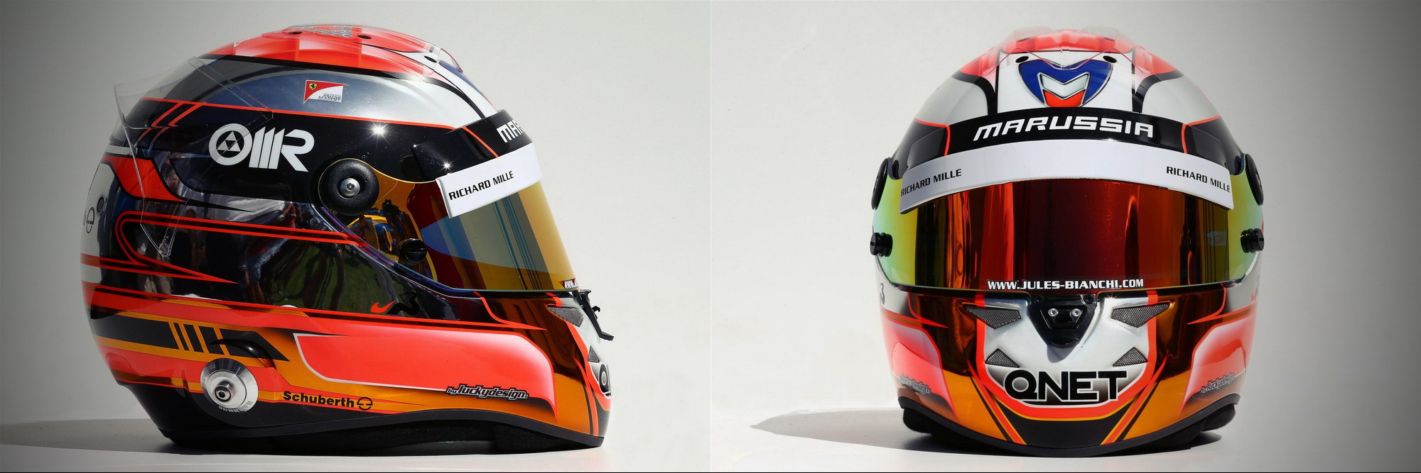 Шлем Жюля Бьянки на сезон 2014 года | 2014 helmet of Jules Bianchi