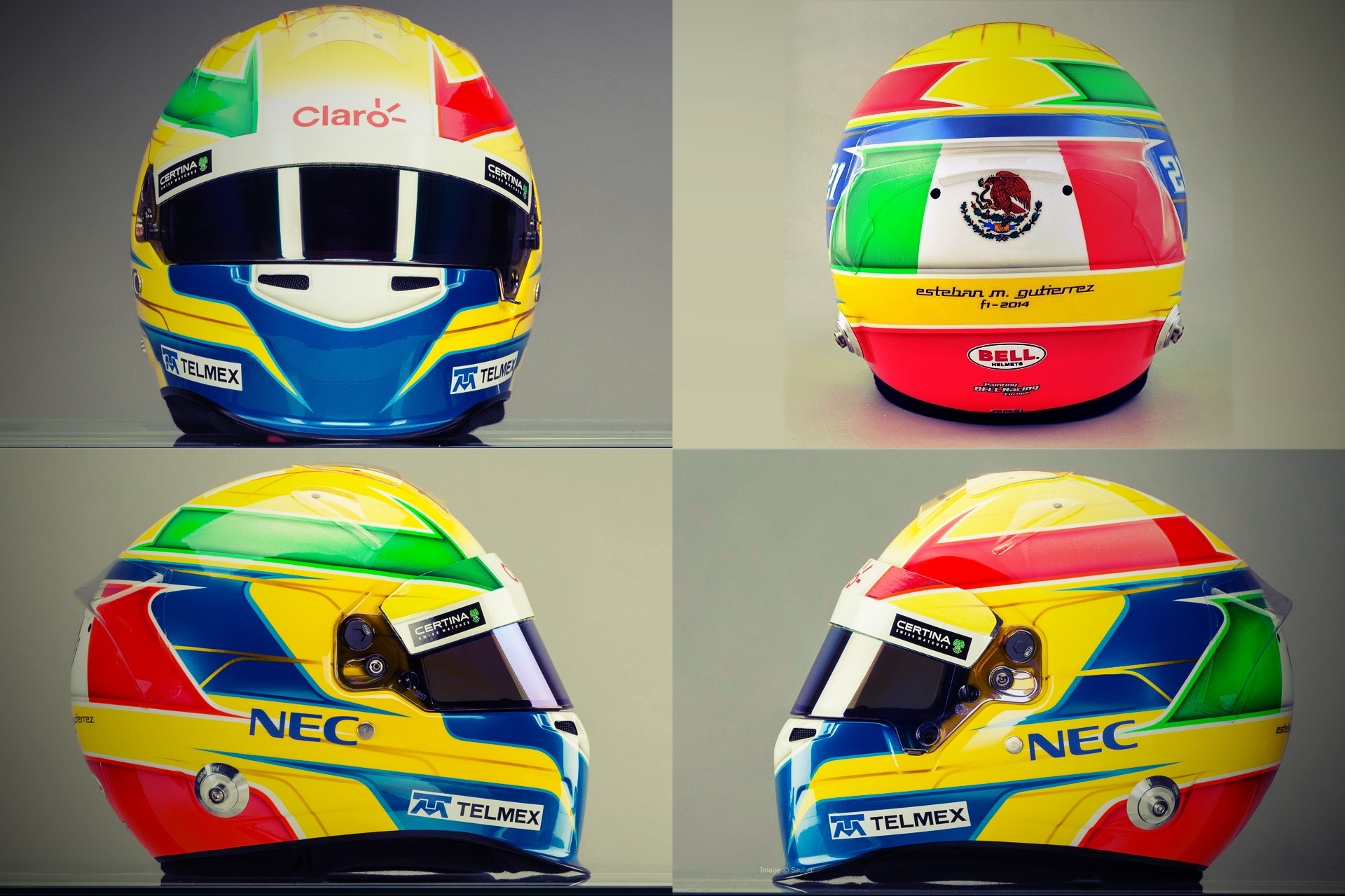 Шлем Эстебана Гутьерреса на сезон 2014 года | 2014 helmet of Esteban Gutierrez