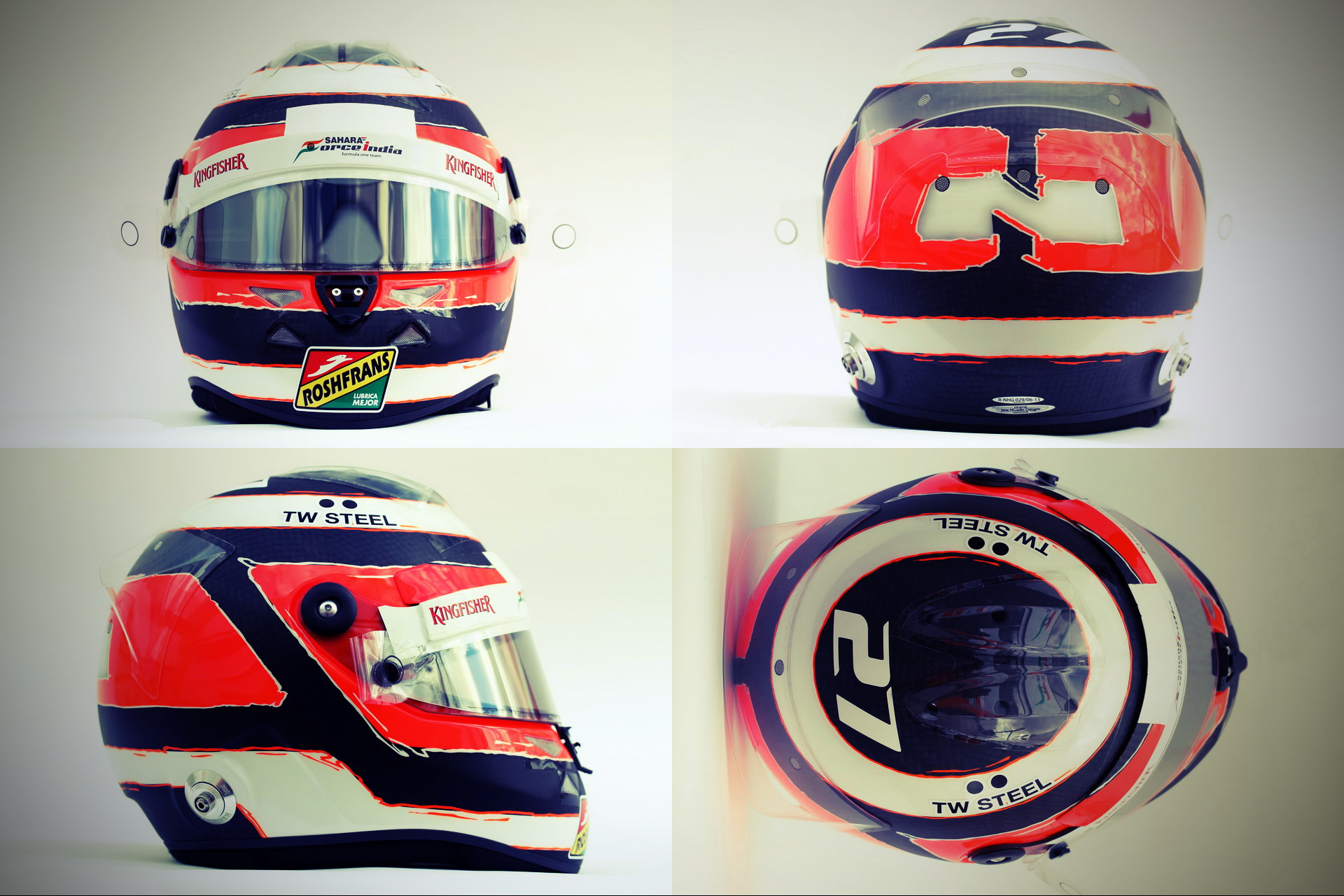 Шлем Нико Хюлькенберга на сезон 2014 года | 2014 helmet of Nico Hulkenberg