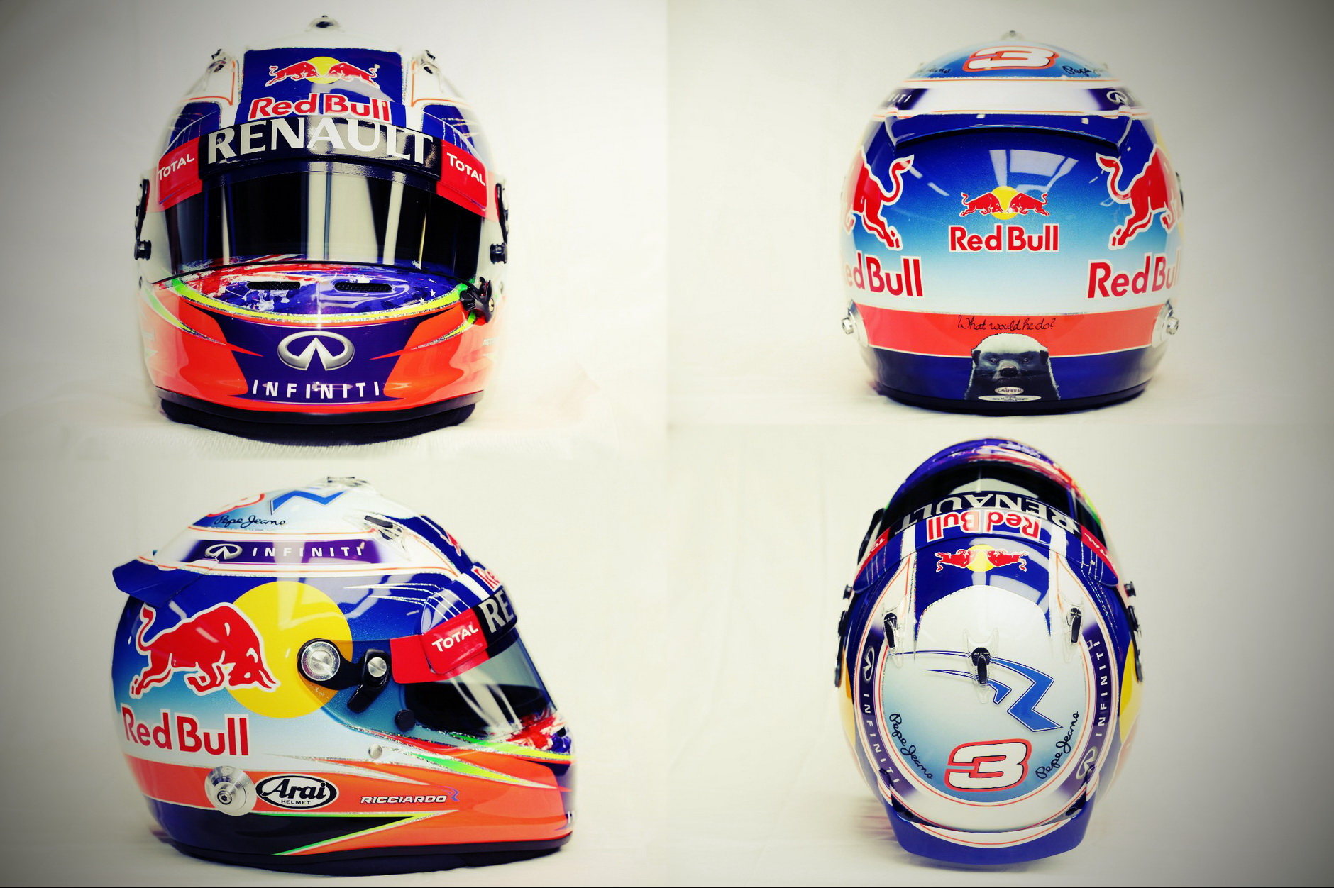 Шлем Даниэля Риккьярдо на сезон 2014 года | 2014 helmet of Daniel Ricciardo