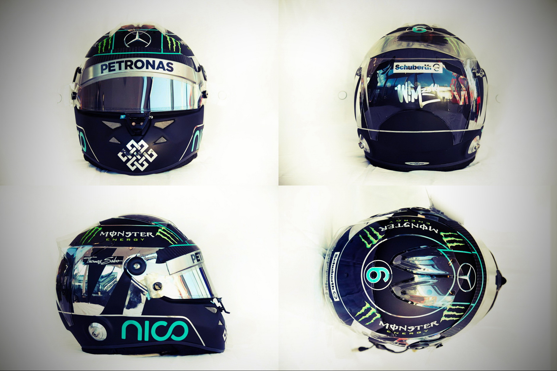 Шлем Нико Росберга на сезон 2014 года | 2014 helmet of Nico Rosberg