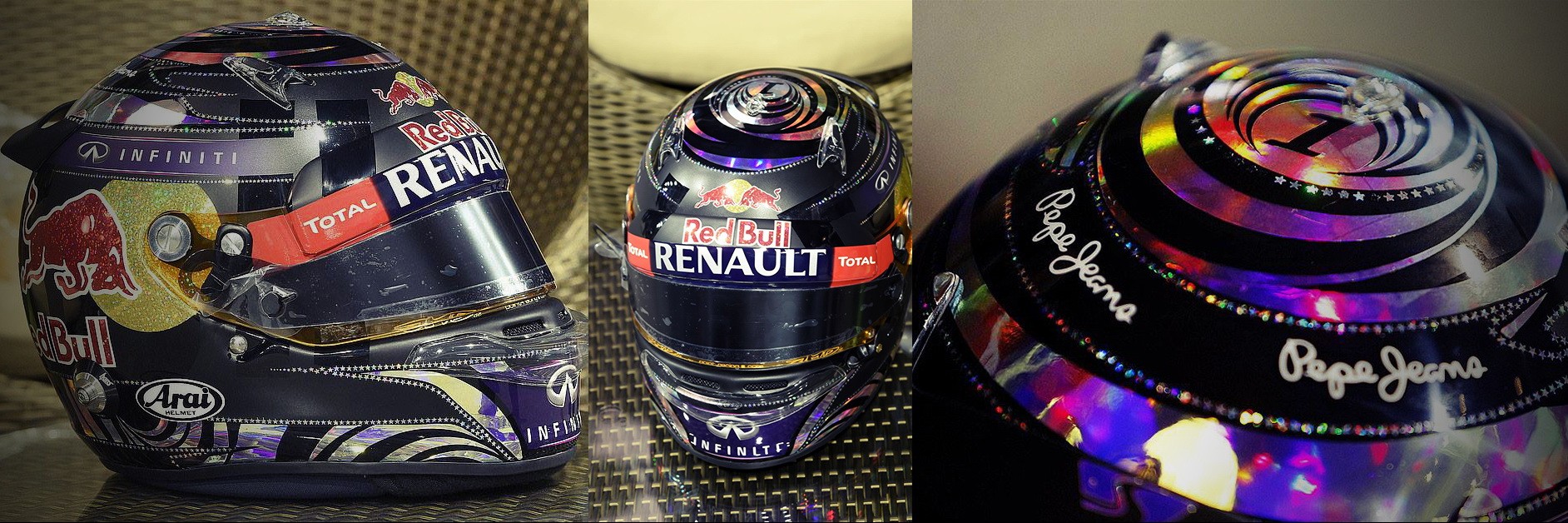Шлем Себастьяна Феттеля на Гран-При Сингапура 2014 | 2014 Singapore Grand Prix helmet of Sebastian Vettel