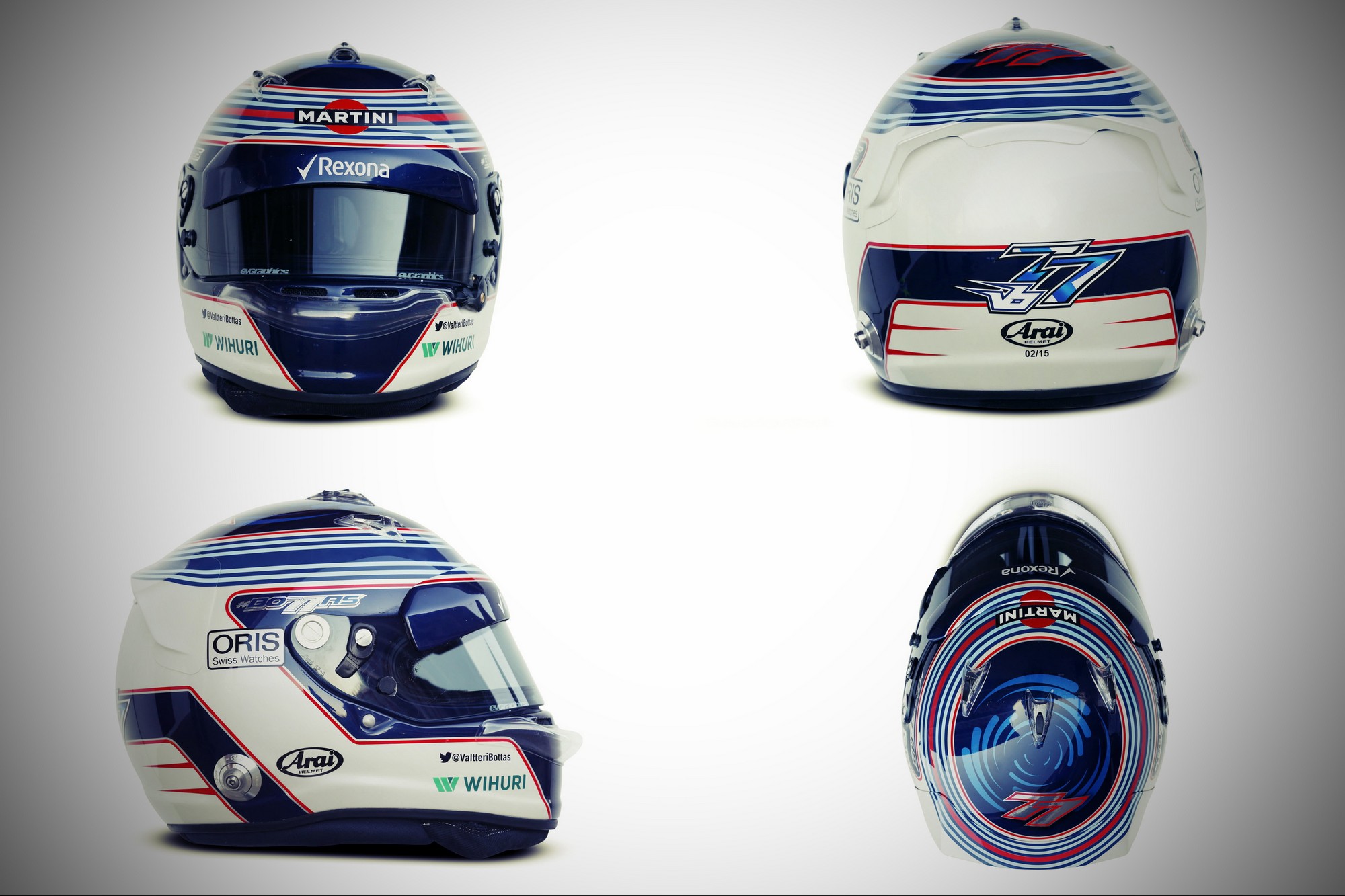 Шлем Валтерри Боттаса на сезон 2015 года | 2015 helmet of Valtteri Bottas