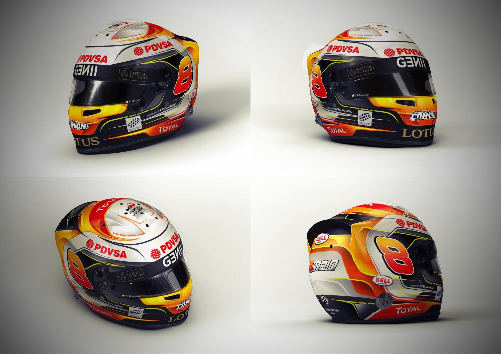 Шлем Романа Грожана на сезон 2015 года | 2015 helmet of Romain Grosjean