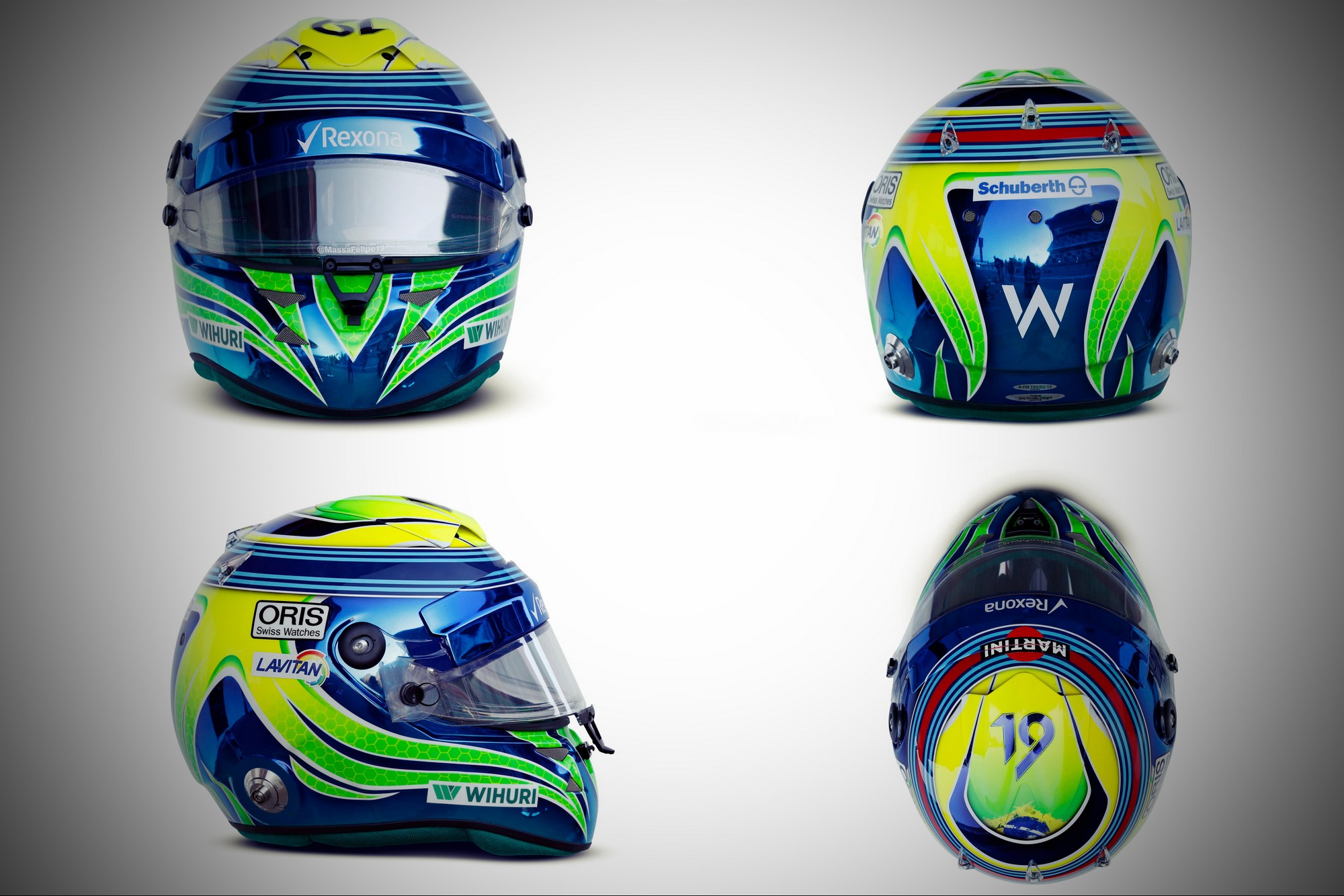 Шлем Фелипе Массы на сезон 2015 года | 2015 helmet of Felipe Massa