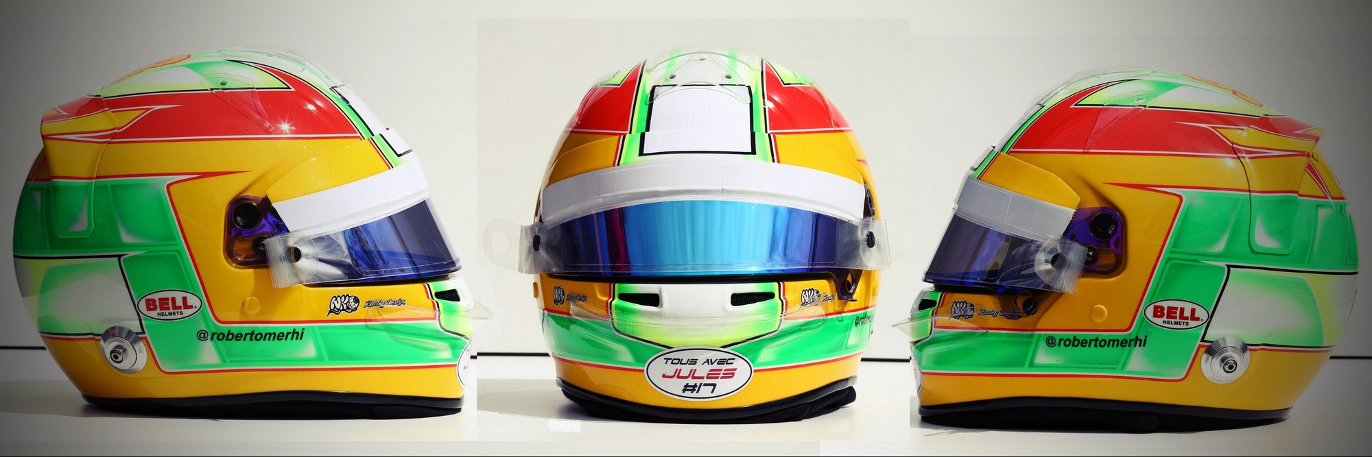 Шлем Роберто Мери на сезон 2015 года | 2015 helmet of Roberto Merhi