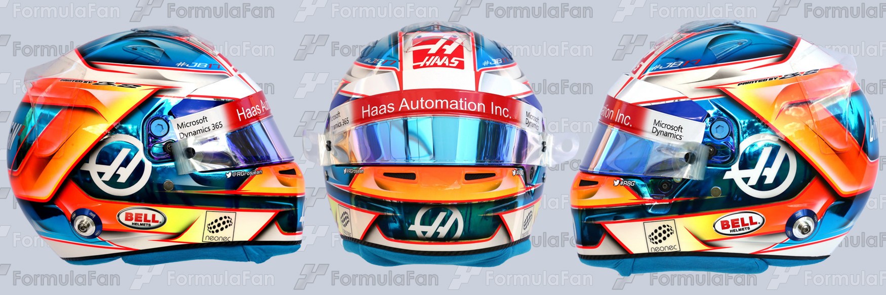 Шлем Романа Грожана на сезон 2017 года | 2017 helmet of Romain Grosjean