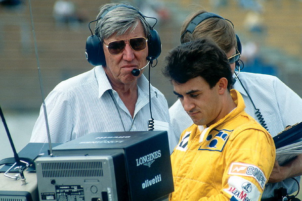 Жан Алези и Кен Тиррелл в 1989 году | Jean Alesi and Ken Tyrrell, 1989