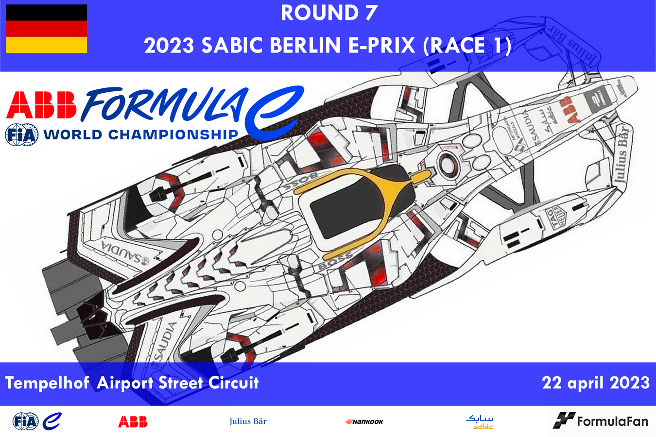 E-Prix Берлина 2023 (гонка 1) | 2023 AAB FIA Formula E Sabic Berlin E-Prix Race 1